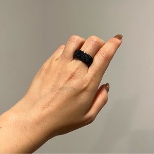 NEW Black Diamond Cocktail Statement Ring